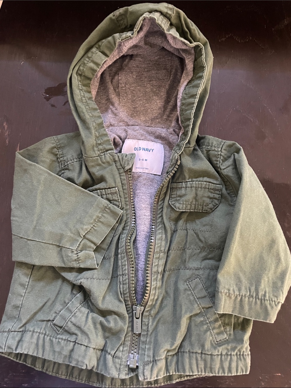 Old Navy Olive Green Hooded Kids Jacket army jacket